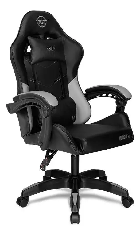 Cadeira Gamer Tgt Heron M, Preto, Tgt-hrm-bk02 Couro Sintético