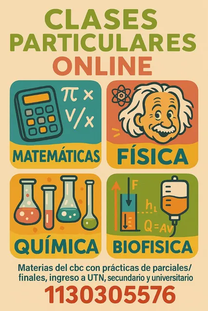 Clases Particulares - Química Matemáticas Física Y Biofísica