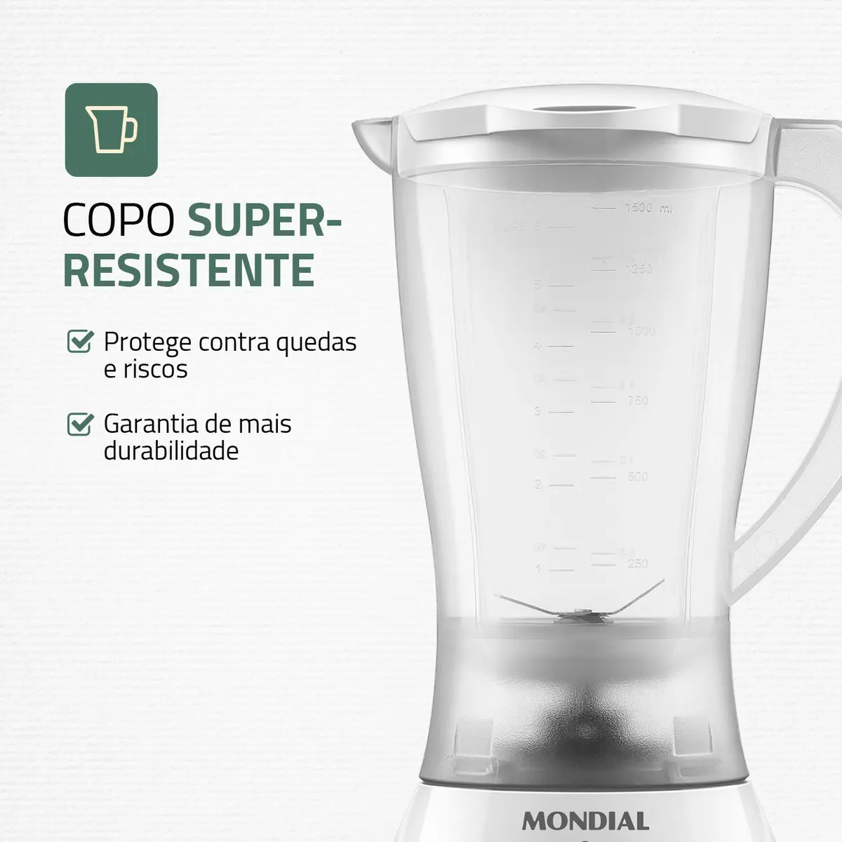 Liquidificador Easy Power, Mondial, 550W - L-550-W - Imagem 4