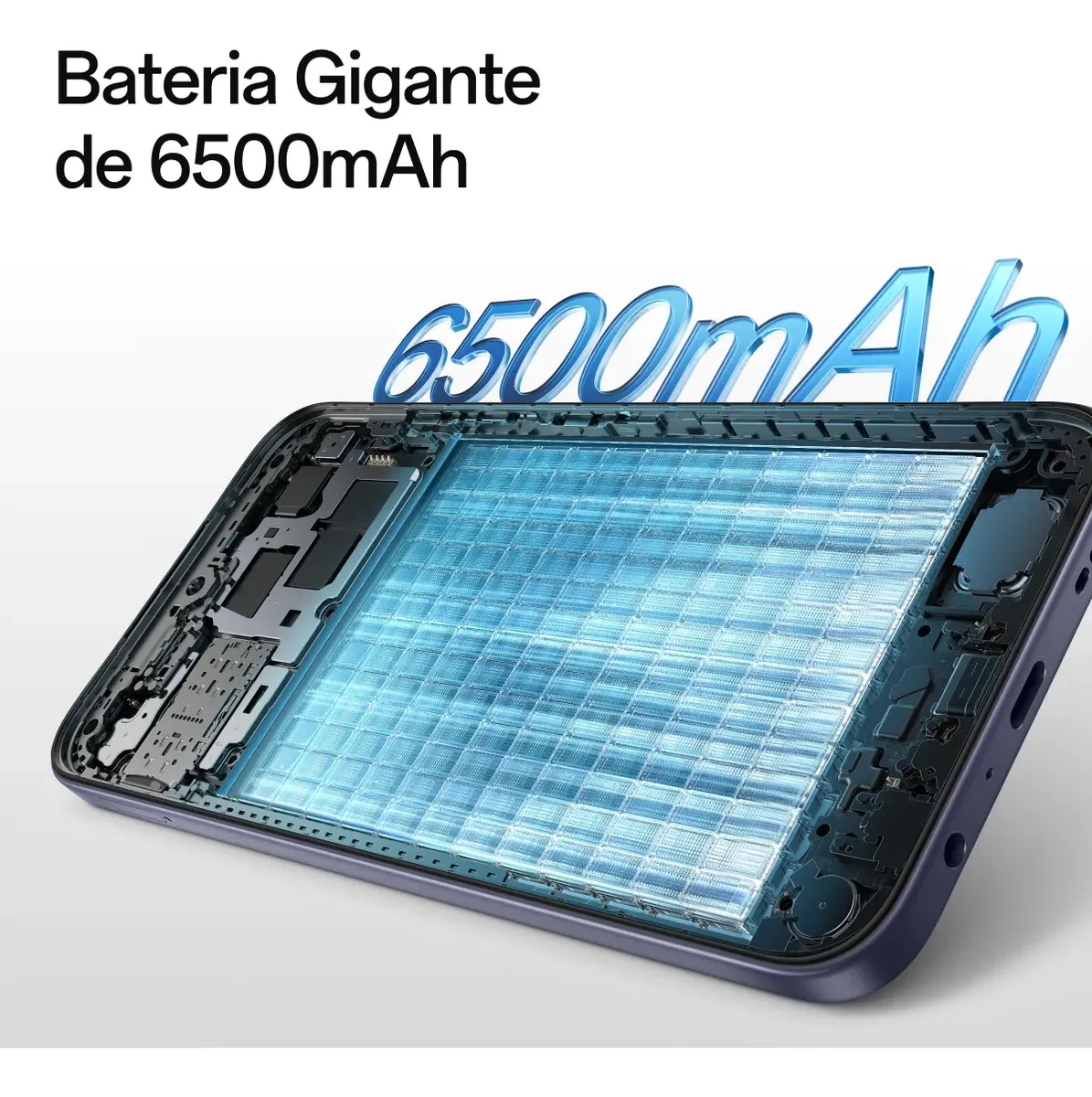 Representação ilustrativa da bateria interna de 6500mAh do Oppo A6t