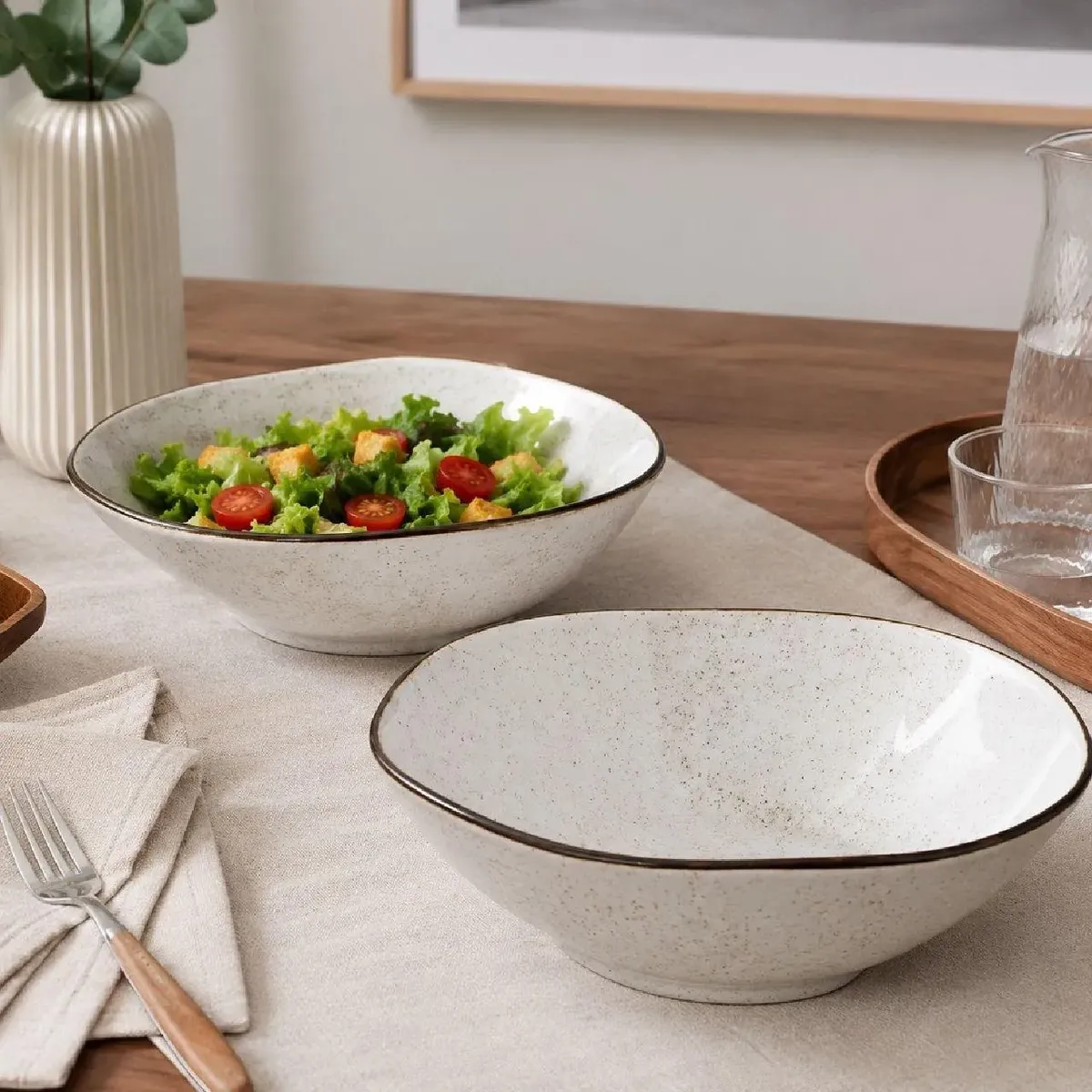 Kit 2 Saladeiras Ryo Maresia 26cm Porcelana Oxford