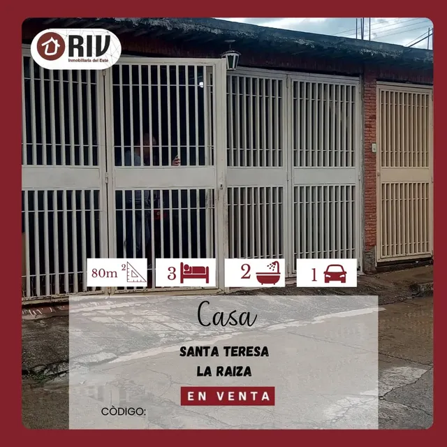 Se Vende Acogedora Casa En La Urb. La Raiza, Sector E Manguito, Santa Lucia -riv-