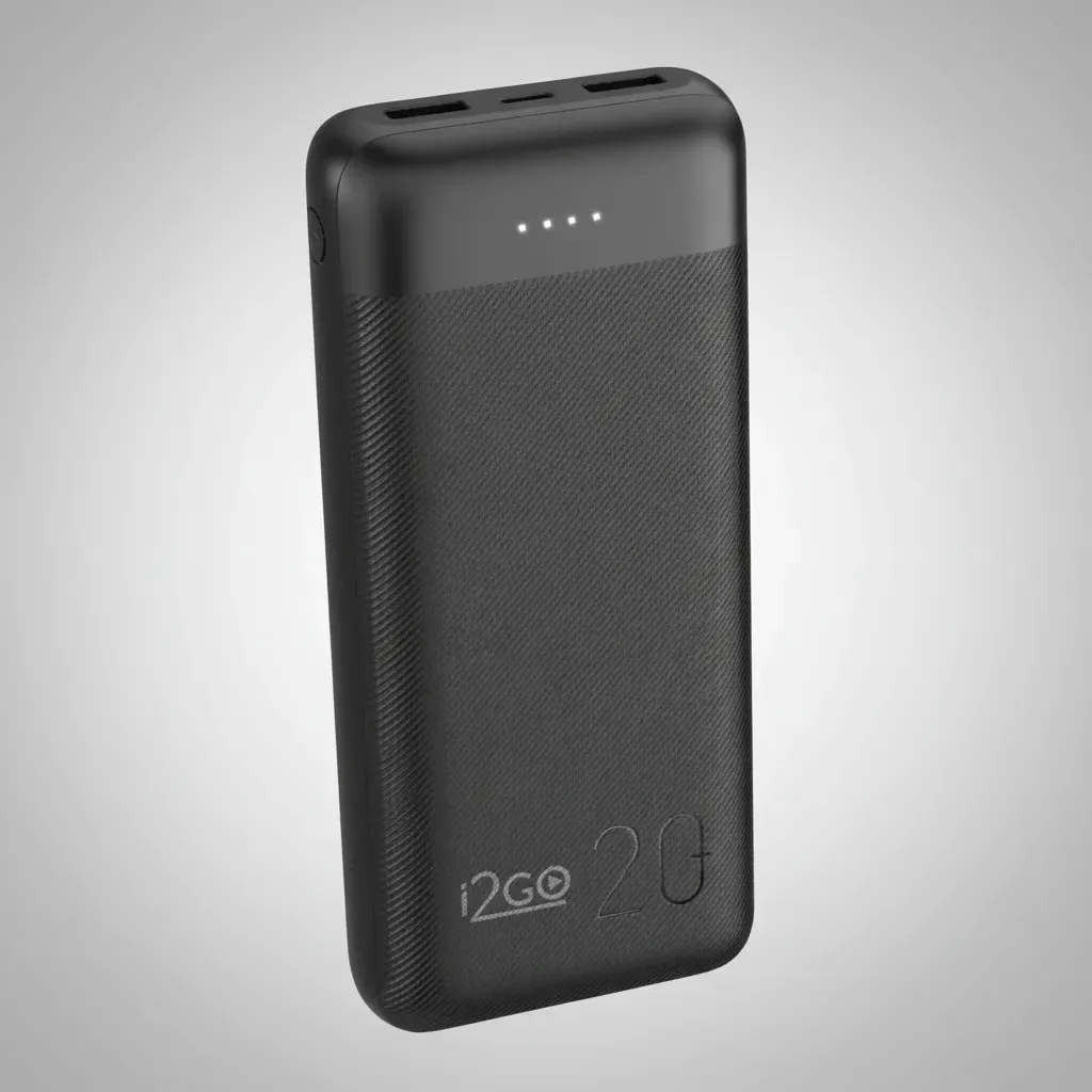 Carregador Portátil Power Bank i2GO 20.000mAh 12W Smart Charge Preto - i2GO
