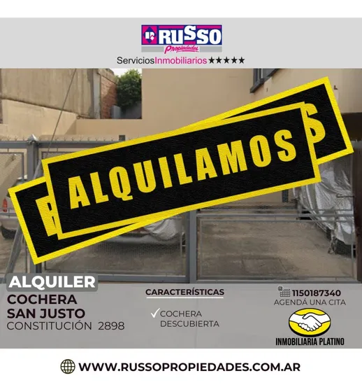 Alquiler Cochera San Justo