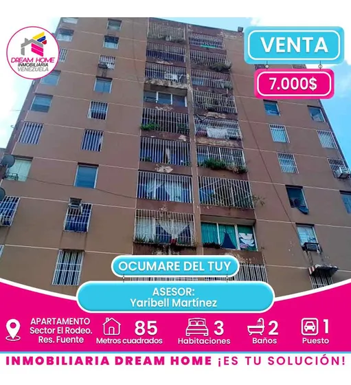 Apartamento En Venta  Sector El Rodeo. Res. Fuente  Ocumare Del Tuy 