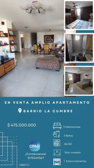 En Venta Amplio Apartamento En La Cumbre