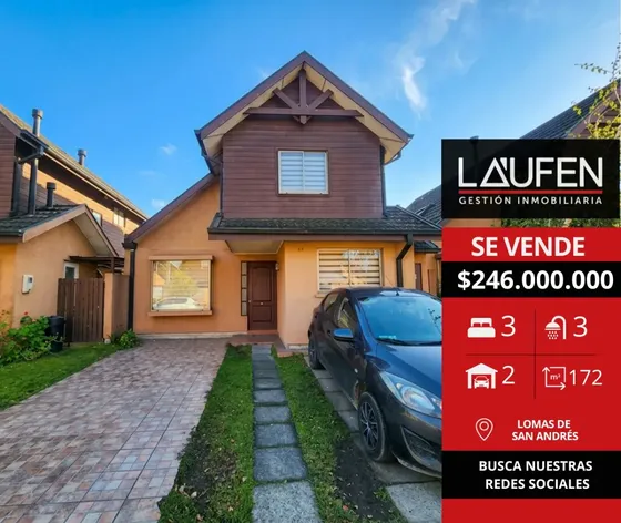 Se Vende Casa En Condominio Antilhue Lomas De San Andrés