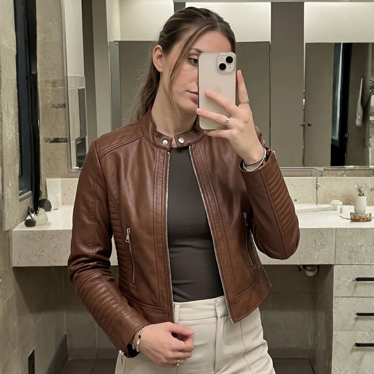 Jaqueta Feminina Courino Slim