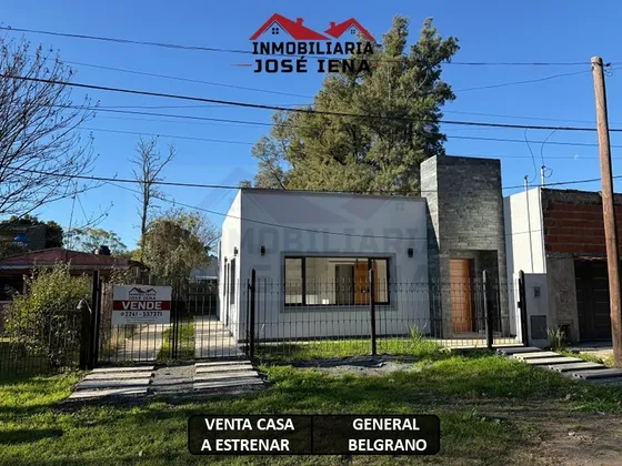 Casa En Venta 2 Dormitorios A Estrenar! -calle 54 Nº 813 E/ Moreno (119) Y 121  General Belgrano.