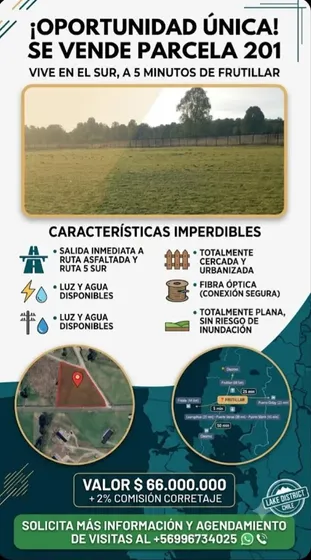Venta Parcela 5000mts Frutillar