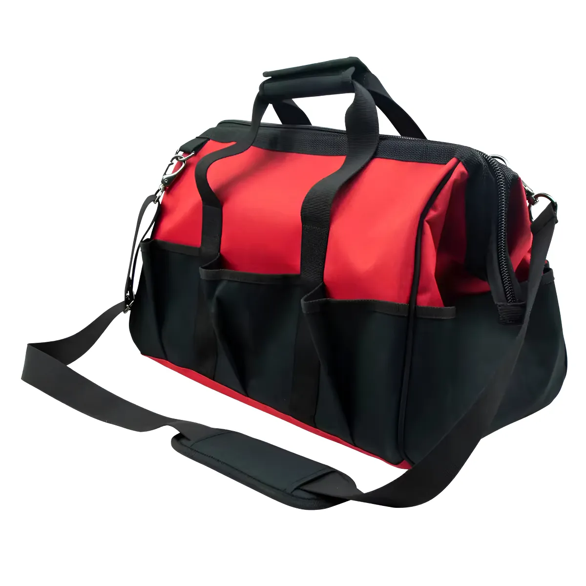 Bolsa Ferramentas Grande Reforçada Manutenção Eletricista Com Alça Vermelho