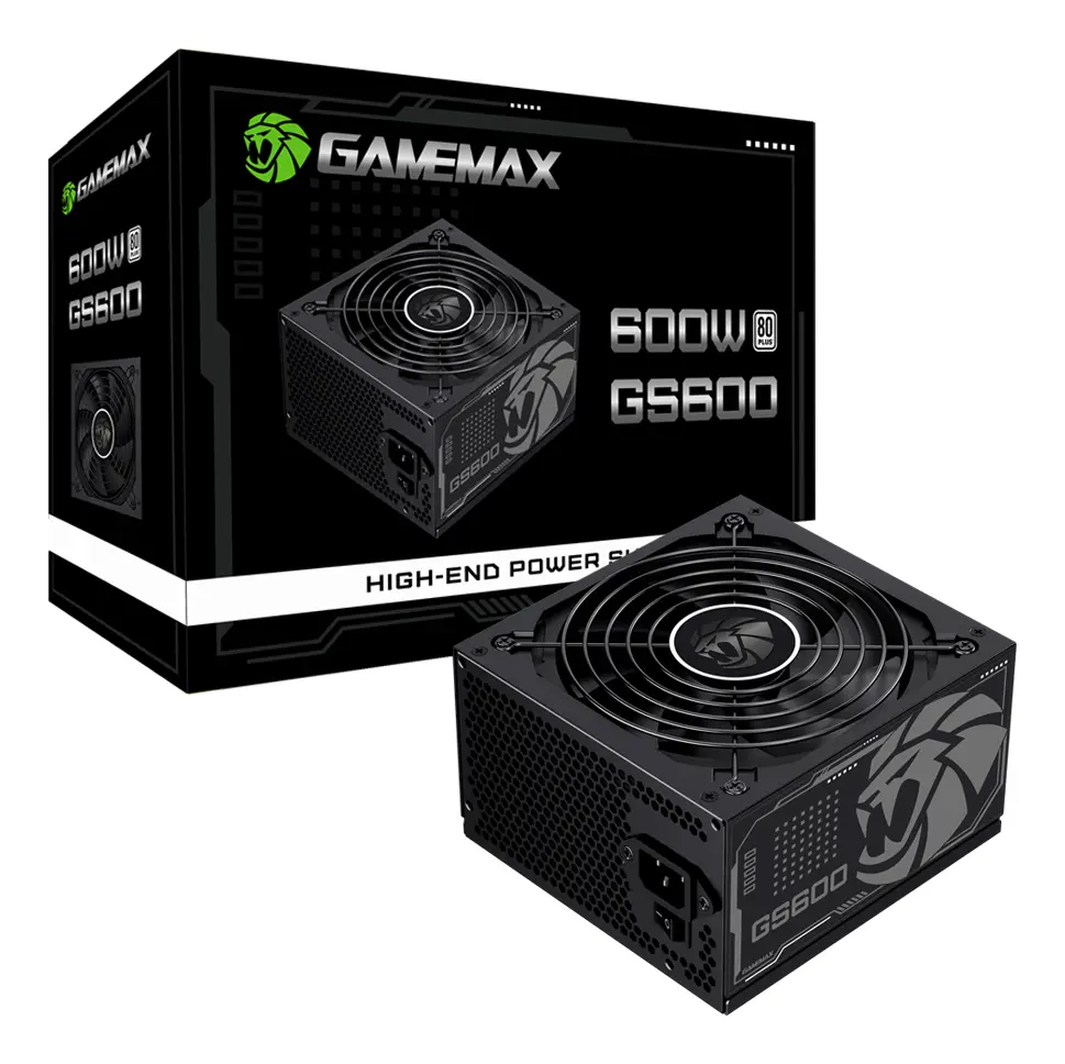 Fonte De Alimentacao 600w Gs600 80 Plus White Gamemax Cor Preto