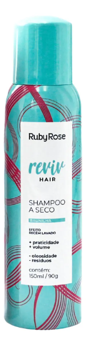 Shampoo A Seco Ruby Rose Reviv Hair Baunilha 150ml