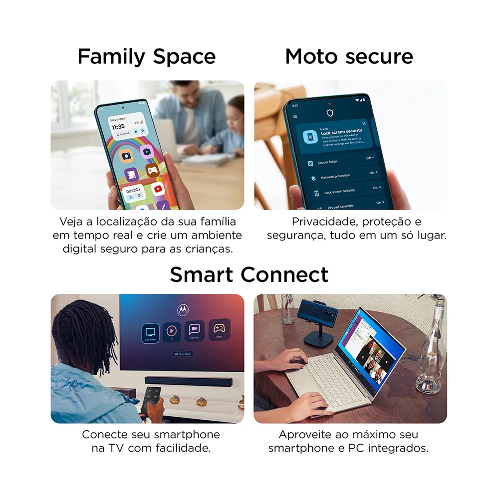 Smartphone Motorola Edge 60 Neo 5G - 256GB 24GB (12GB RAM + 12GB Ram Boost) 50MP Sony Camera Moto AI e tela 1.5K Super HD - Menta - Imagem 3