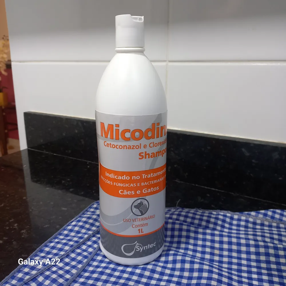 Shampoo Antifúngico Micodine Syntec Cães Gatos 1L Dermatológico - Imagem 4