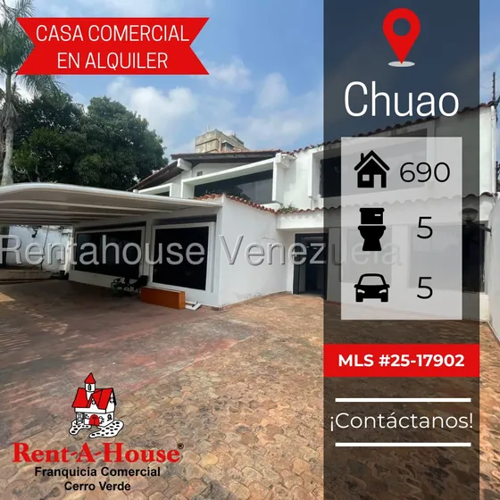 En Alquiler Amplia Casa Comercial Adaptable Ubicada En Chuao