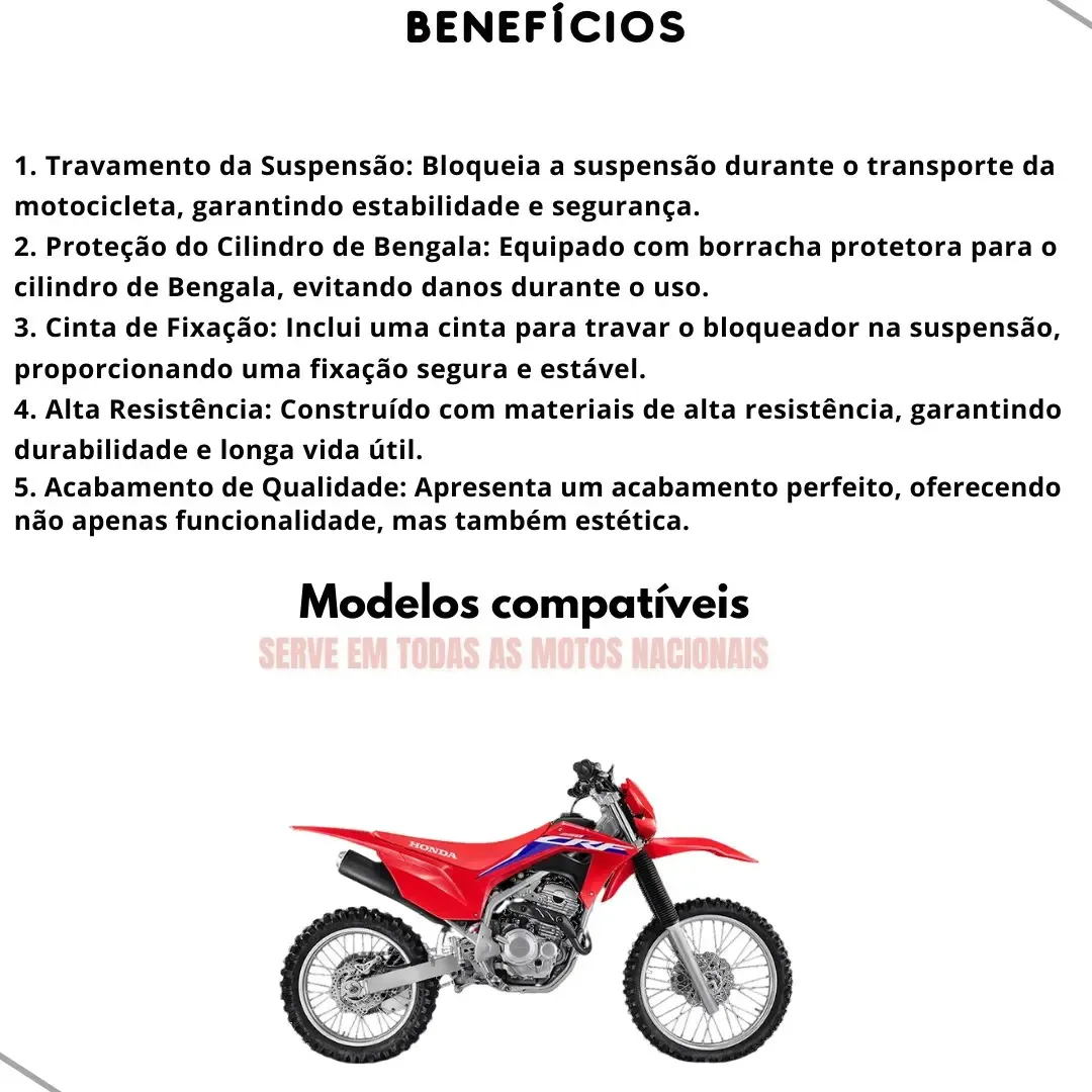 Kit 2 Trava Suspensão Trilha Crf250 Bloqueador Motocross — foto 6