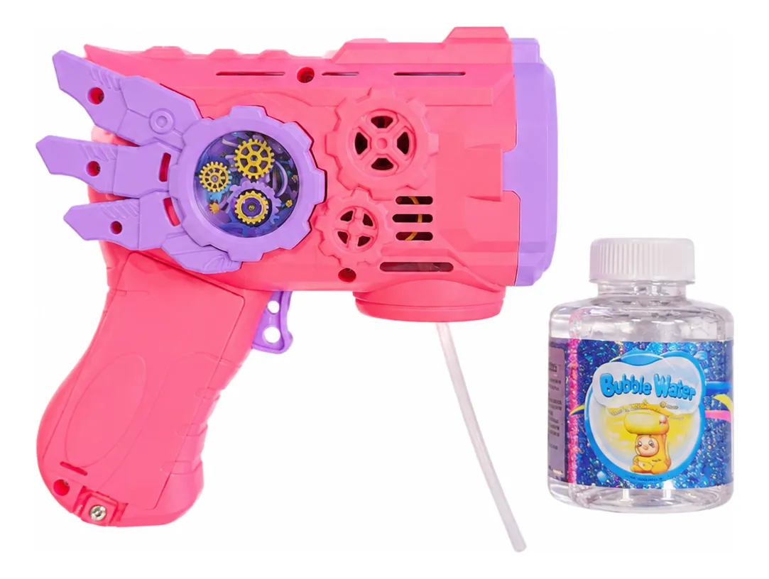 Brinquedo Arminha De Bolinha De Sabão Altomático C/led Rosa