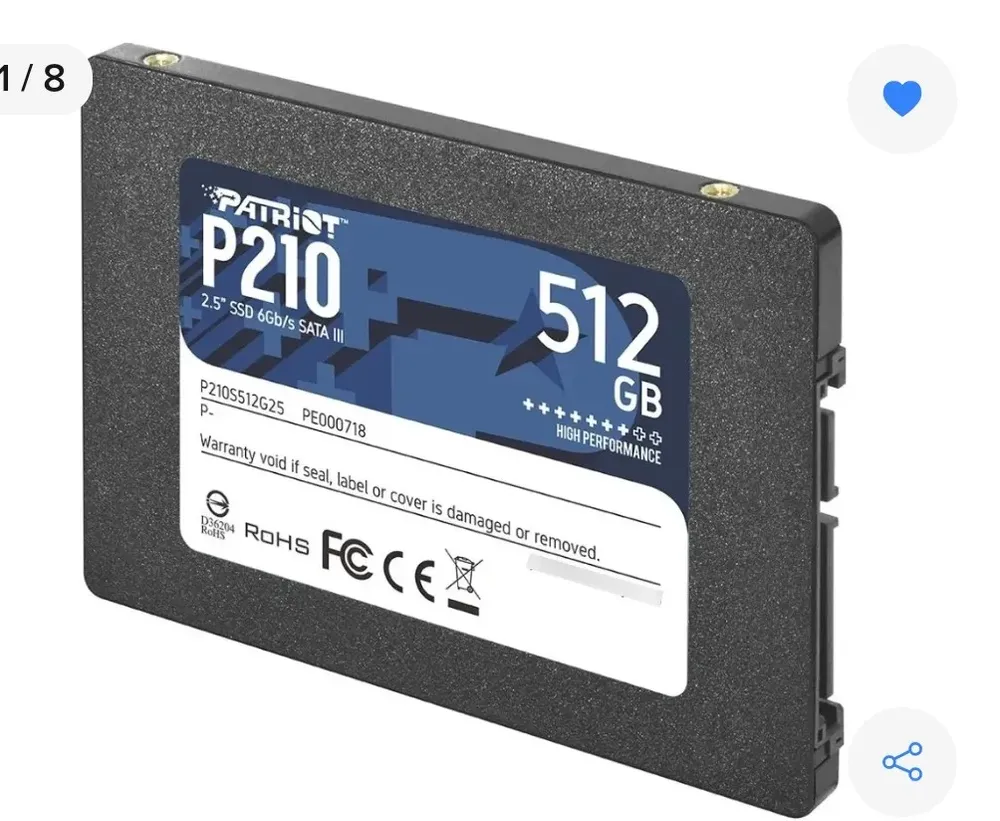 SSD Interno Patriot P210 512GB SATA 2.5