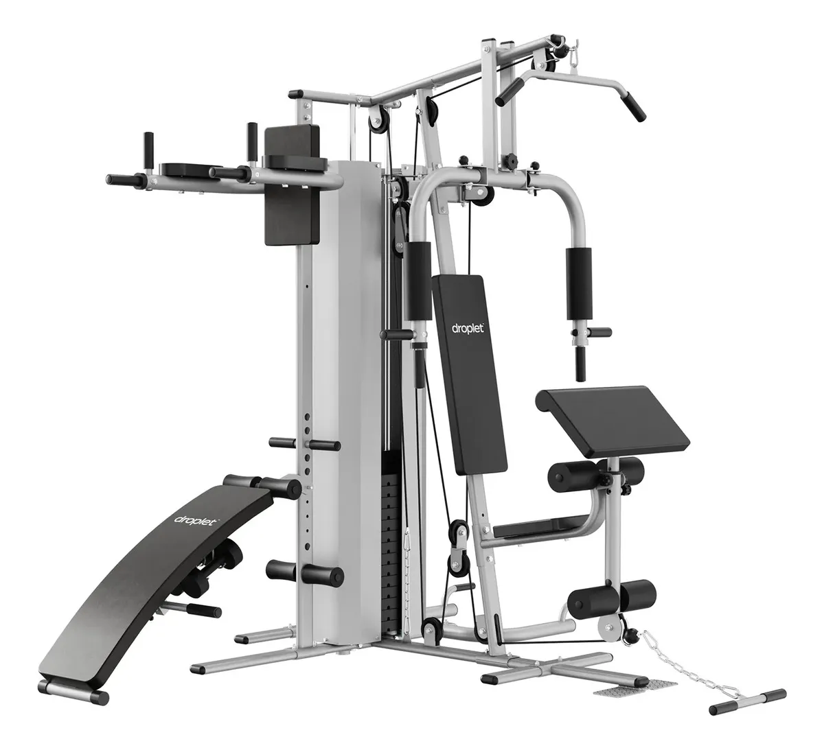 Gimnasio Multifuncional Droplet Hm-320d Negro Con Scott Gris Negro