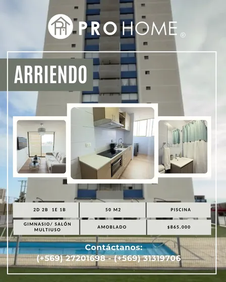 Arriendo Depto 2d2b Amoblado Estacionamiento Antofagasta
