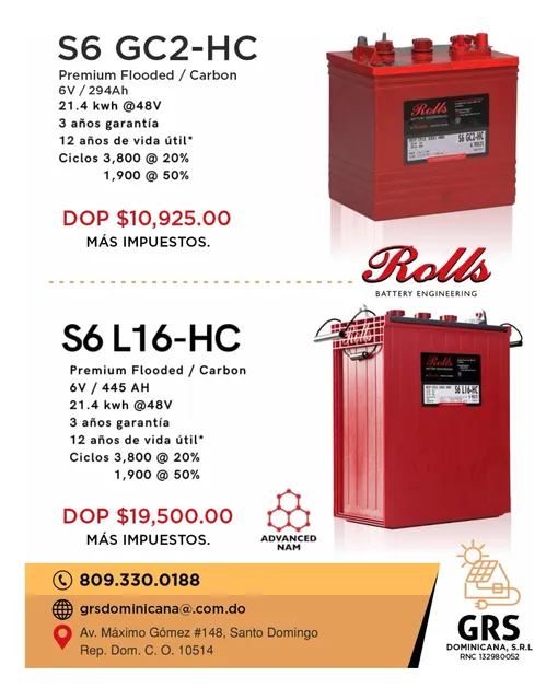 Baterías Rolls Para Todo Uso.