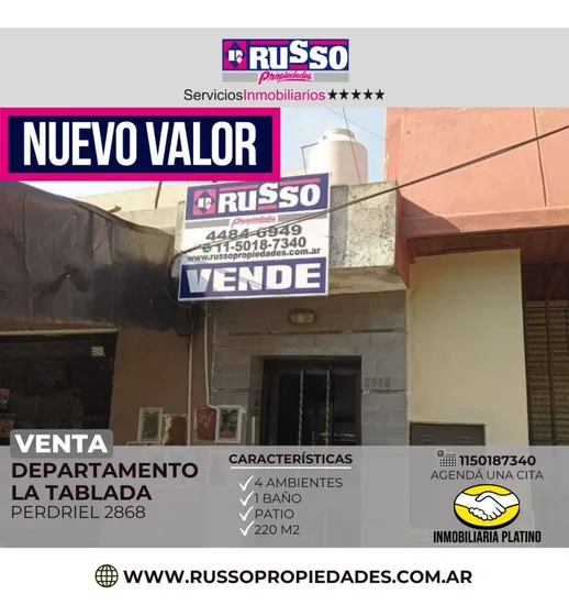 Venta Ph Tablada 4 Ambientes