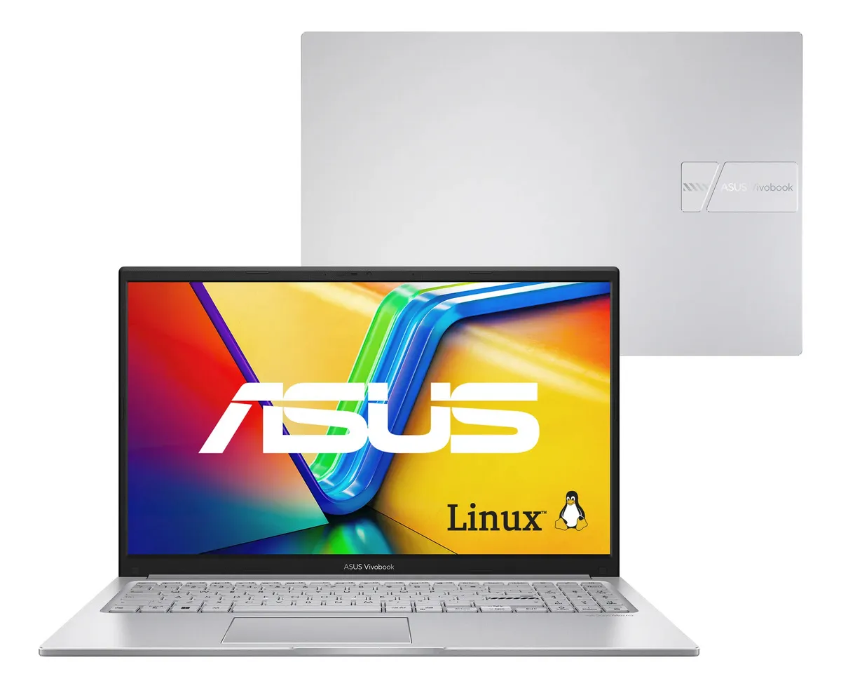 Notebook Asus Vivobook 15 Intel Core I5 1334u 16gb Ram 1tb Ssd Linux Keepos Intel Iris Xe Tela 15,6  Fhd Cool Silver - X1504va-nj2247