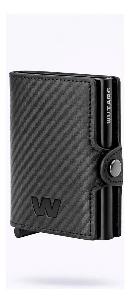 Billetera RFID Wutarg de Aluminio 6061, Anti clonado, Slim, Compacta para hasta 8 Tarjetas