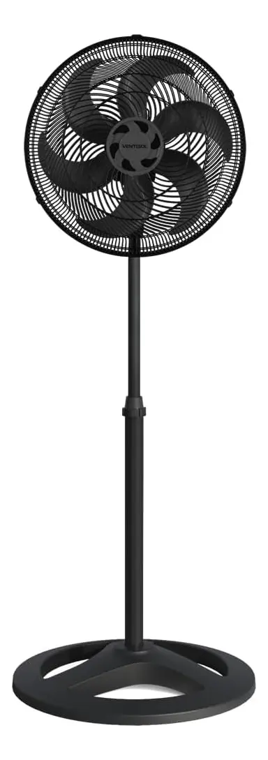 Ventilado De Coluna Turbo 6 Pás 40cm Preto Ventisol Diâmetro 40 Cm Frequência 80 Watts