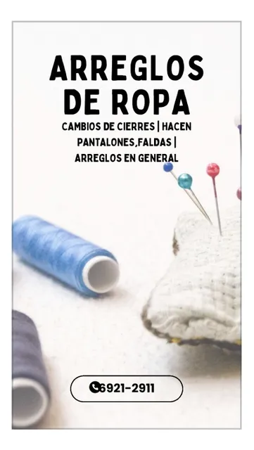 Reparacion  De Ropa En General 
