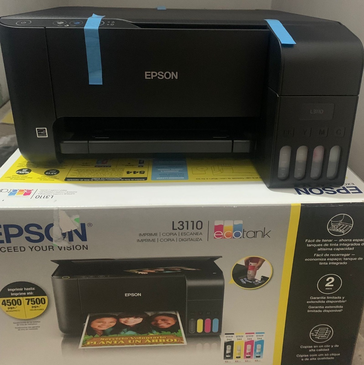 Impresora Multifuncional A Color Epson  Ecotank L3110 Negra 