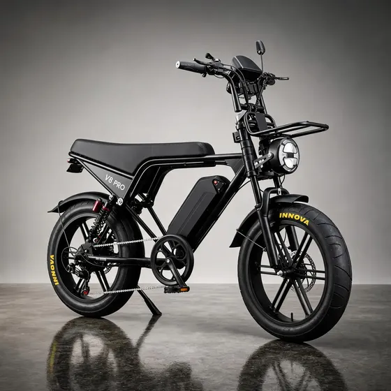 Bicicleta Bike Elétrica V8 Pro 1000w 48v Aro 20 Fat