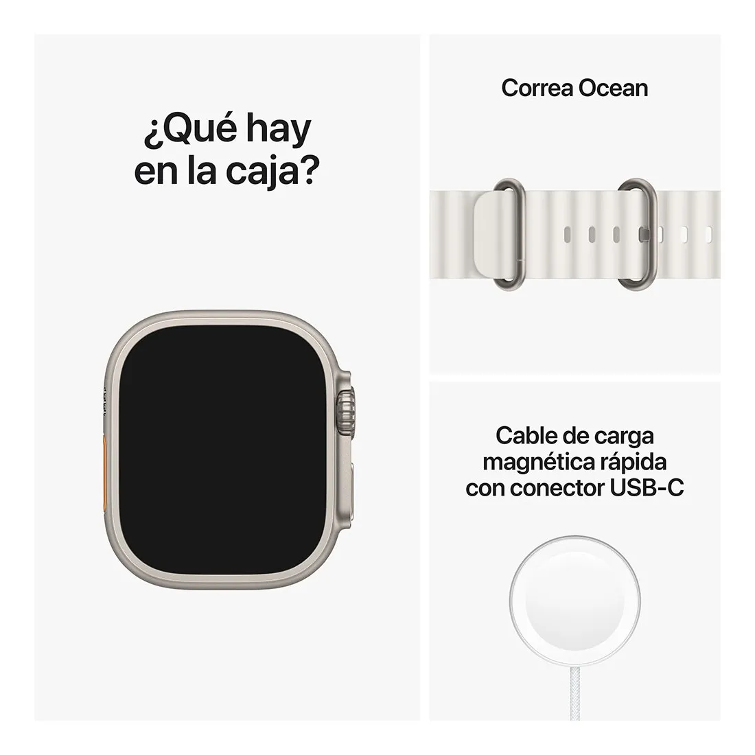 Imagen 9 de 9 de Apple Watch Ultra GPS + Celular - Caja de titanio 49 mm - Correa Ocean blanca