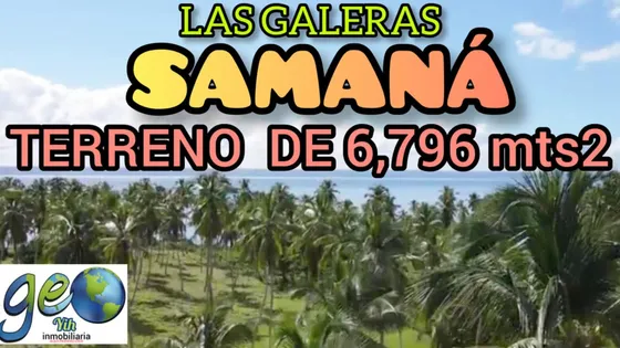 Terreno En Venta En Las Galeras Samana De 6,796.89 Metros, Proximo A Playa La Galera, Terreno En Total 33,000 Metros, Deslindado, A Us$60 Dolares El Metro