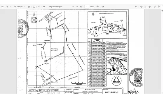 Vendo Terreno 75000m2 Tucacas 4015