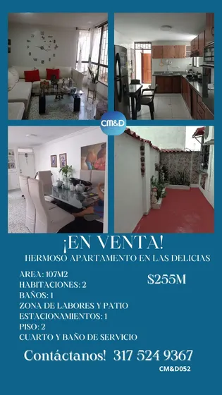 En Venta Apartamento En Las Delicias