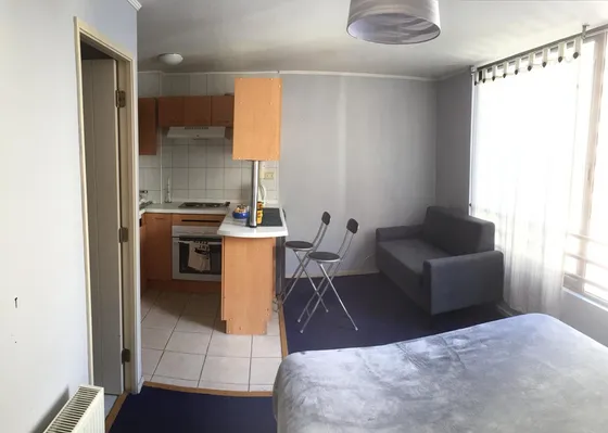 Lindo Departamento Estudio, Tranquilo Sector En Santiago Cen
