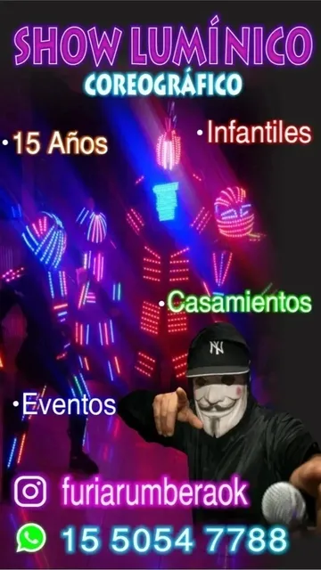 Robot Led. Show Luminico Coreografico 15 Años Casam. Eventos