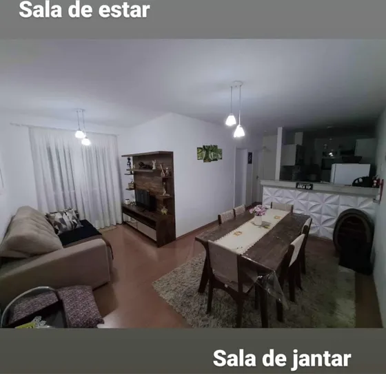 Apto 2 Quartos, Varanda, Sala 2 Ambientes 1 Vaga - 63m2