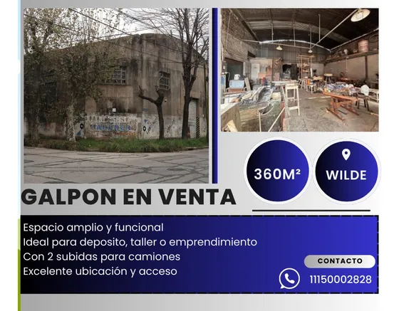 Galpon Venta Wilde 360m2