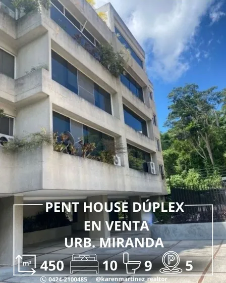 Exclusivo Pent House Dúplex En Venta En La Urbanización Miranda. Km