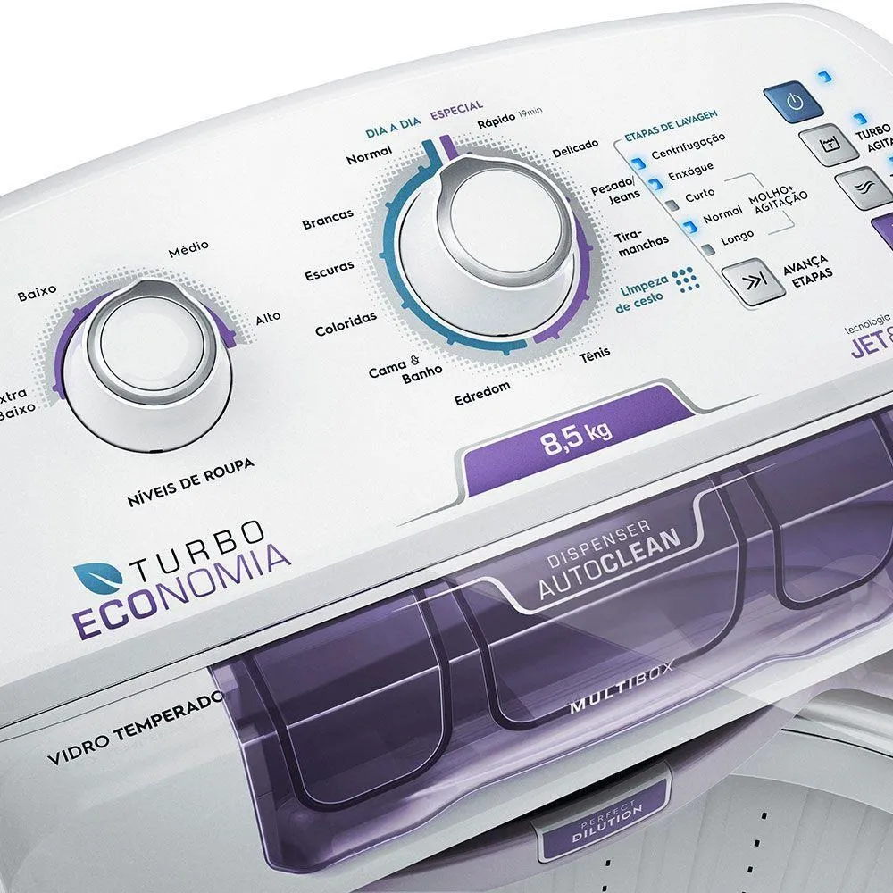 Máquina de Lavar Electrolux 8,5kg Branca Turbo