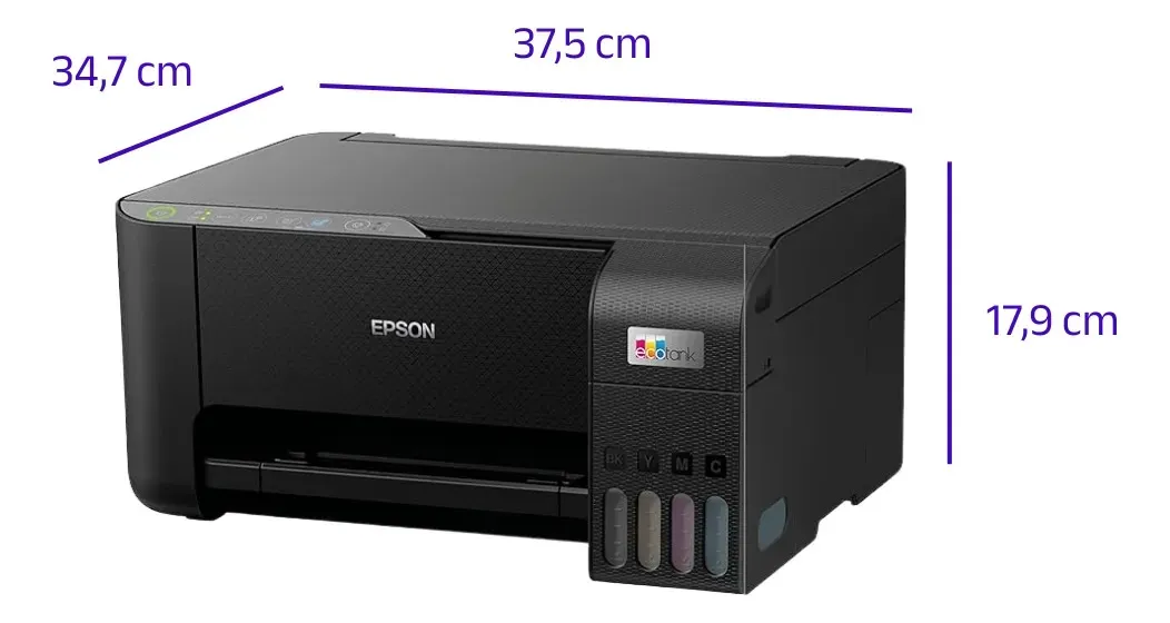 Impressora Multifuncional Cor Epson Ecotank L3250 Preto 127/220v
