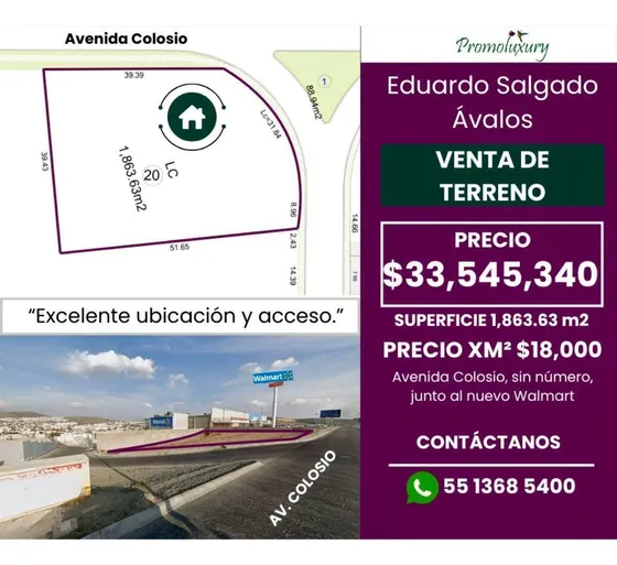 Venta De Terreno En Avenida Principal, Junto A Walmart