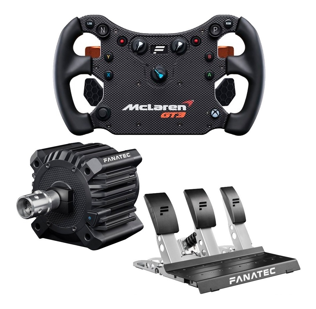 Fanatec Gt Dd Pro 8nm + Csl Pedals Lc + Csl Mclaren Gt3 Parcelamento sem juros