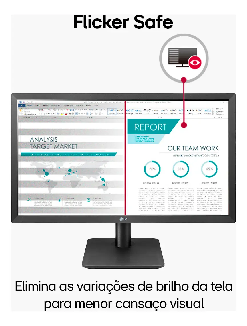 Monitor Gamer LG 22mp410 - Tela Va De 21.5 , Fhd (1920x1080), 75hz, 5ms (gtg), Hdmi, Freesync Preto 127/220v