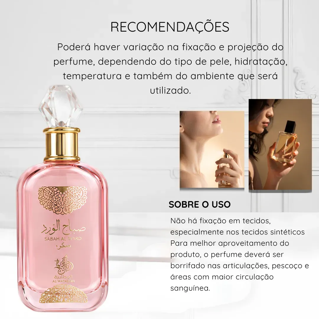 Perfume Árabe Sabah Al ward Sugar Feminino 100ML — foto 4