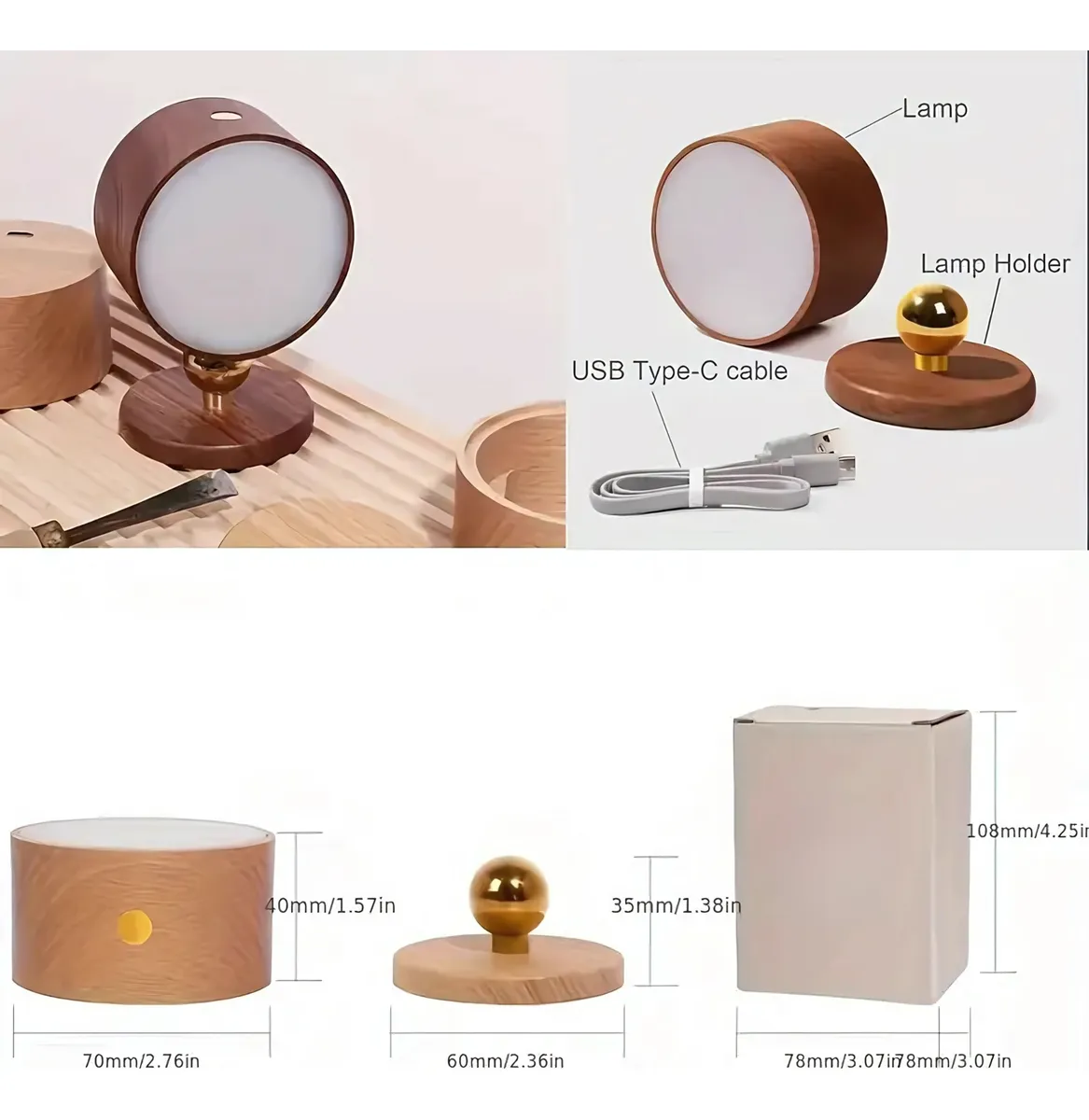 Arandela De Parede Magnética Giratória Cabeceira Leitura Led - Imagem 4