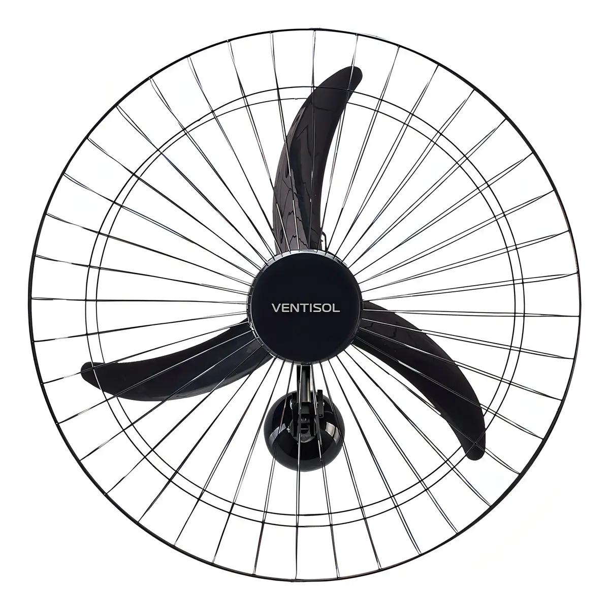 Ventilador de parede Ventisol Comercial preto 200w com 3 pás de plástico 60 cm de diâmetro BARATO PROMOÇÃO